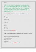 D278 WGU SCRIPTING AND PROGRAMMING  FOUNDATIONS EXAM&vert; ACTUAL EXAM WITH  OVER 170 QUESTIONS WITH 100&percnt; VERIFIED  CORRECT ANSWERS ALREADY GRADED A&plus;&vert;  BRAND NEW&excl;&excl;&excl;