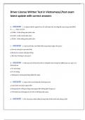 Driver License Written Test in Vietnamese&sol;&sol;test exam  latest update with correct answers