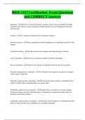 BIOL 2117 Certification Exam Questions  and CORRECT Answers