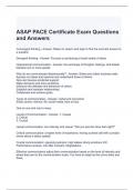 ASAP PACE Certificate Exam Questions and Answers 2024