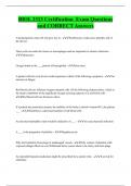 BIOL 2313 Certification Exam Questions  and CORRECT Answers