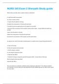 NURS 345 Exam 2 Sherpath Study guide Questions & Answers Already Graded A+
