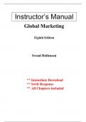 Solutions for Global Marketing, 8th Edition Hollensen (All Chapters included)