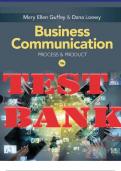 TEST BANK FOR BUSINESS COMMUNICATION PROCESS & PRODUCT 10TH EDITION