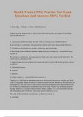 Health Praxis &lpar;5551&rpar; Practice Test Exam Questions And Answers 100&percnt; Verified