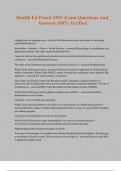 Health Ed Praxis 5551 Exam Questions And Answers 100&percnt; Verified