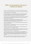 PHR-CA Exam Questions And Answers &lpar;Verified And Updated&rpar;