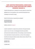 AAPC CERTIFIED PROFESSIONAL CODER EXAM  2024&vert; ACTUAL EXAM QUESTIONS AND CORRECT ANSWERS&vert; GRADED A&plus;