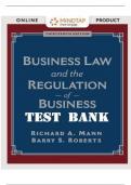 BUSINESS LAW AND THE REGULATION OF BUSINESS 13TH EDITION BY RICHARD A. MANN 