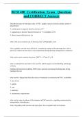 BUSI 400 Certification Exam Questions  and CORRECT Answers