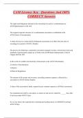 CAM License Key Questions And 100&percnt;  CORRECT Answers