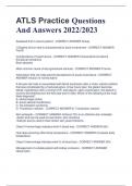 ATLS Practice Questions  And Answers 2022/2023