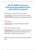 NR 507 (NR507) Advanced Pathophysiology Midterm Exam Latest 2024| Chamberlain