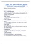 ARDMS SPI Chapter 6 Review Verified Questions And Answers 2024