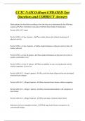 CCTC NATCO-Heart UPDATED Test  Questions and CORRECT Answers