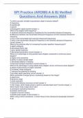 SPI Practice &lpar;ARDMS A & B&rpar; Verified Questions And Answers 2024