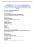 ARDMS RVT Part I Davies Registry Review Verified Questions And Answers 2024