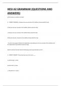 HESI A2 GRAMMAR (QUESTIONS AND ANSWERS)