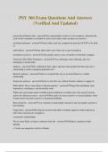 PSY 366 Exam Questions And Answers &lpar;Verified And Updated&rpar;