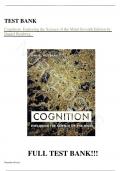 Test Bank for Cognition&colon; Exploring the Science of the Mind 7th Edition by Daniel Reisberg