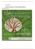 Test Bank For Communication in Nursing 8th Edition by Julia Balzer Riley, All Chapter covered, Complete Guide A+