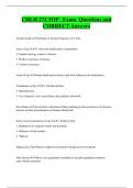 CHLH 274 TOP Exam Questions and  CORRECT Answers