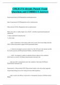 CHLH 274 Already Passed Exam  Questions and CORRECT Answers