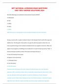 MFT NATIONAL LICENSING EXAM QUESTIONS  AND 100&percnt; VERIFIED SOLUTIONS 2024