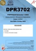 DPR3702 PORTFOLIO (COMPLETE ANSWERS) Semester 1 2024  - DUE 24 May 2024