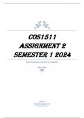 COS1511 Assignment 2 Semester 1 2024