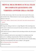 MENTAL HEALTH HESI ACTUAL EXAM 300 COMPLETE QUESTIONS AND VERIFIED ANSWERS 2024.A+ RATED.