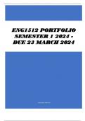ENG1512 PORTFOLIO Semester 1 2024 - DUE 23 March 2024