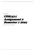 COS1511 Assignment 2 Semester 1 2024
