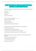 HOSP 180 Quiz 2 &vert; 100&percnt; Correct Answers &vert; Verified &vert; Latest 2024 Version