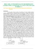 BIOL 2325L&colon; FUNDAMENTALS OF MICROBIOLOGY LABORATORY&vert; LAB REPORT 7&vert; LATEST UPDATED 2024 SCORED A &plus;