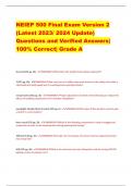 NEIEP 500 Final Exam Version 2  (Latest 2023/ 2024 Update)  Questions and Verified Answers|  100% Correct| Grade A