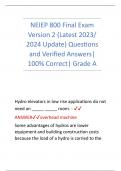 NEIEP 800 Final Exam  Version 2 (Latest 2023/  2024 Update) Questions  and Verified Answers|  100% Correct| Grade A