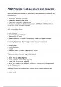 ABO Practice Test questions and answers&period;
