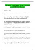 CPA BEC Certification Exam Questions  and CORRECT Answers