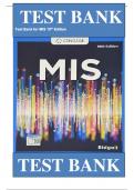 Test Bank for MIS, 10th Edition, by Hossein Bidgoli ISBN:9780357418697|| Complete Guide A+