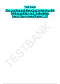 Test Bank For Leading and Managing in Nursing, 8th Edition by Patricia S. Yoder-Wise, Susan Sportsman Chapter 1-25 