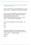 NURS8024 FINAL EXAM &lpar;COMPILED&rpar; QUESTIONS & ANSWERS SOLVED 100&percnt; CORRECT&excl;&excl;