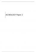 AQA  AS LEVEL  BIOLOGY Paper 2  QUESTION PAPER  FOR  JUNE 2023