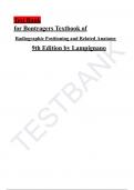  Test Bank Bontrager’s Textbook of Radiographic Positioning and Related Anatomy 9th Edition Lampignano Questions & Answers with rationales (Chapter 1-20