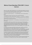 Referee Exam Questions With 100&percnt; Correct Answers