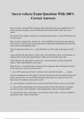 Soccer referee Exam Questions With 100&percnt; Correct Answers