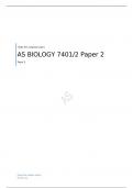 AQA  AS LEVEL  BIOLOGY   Paper 2  MARK SCHEME FOR JUNE 2023    7401/2