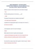 AHIT PROPERTY AND BUILDING INSPECTION MODULE 1 EXAM 2024&sol;ACTUAL EXAM&sol;LATEST UPDATE 2024-2025