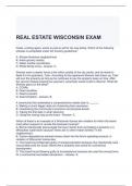 REAL ESTATE WISCONSIN EXAM 2024 QUESTIONS AND ANSWERS