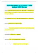 Basic Paralegal Terminology Latest  Update 100&percnt; Correct